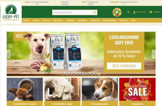 Hundefutter im Luck-Pet Shop