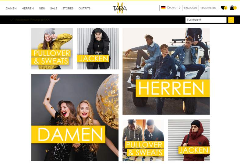 Tara-M Damenmode - Herrenmode Shop