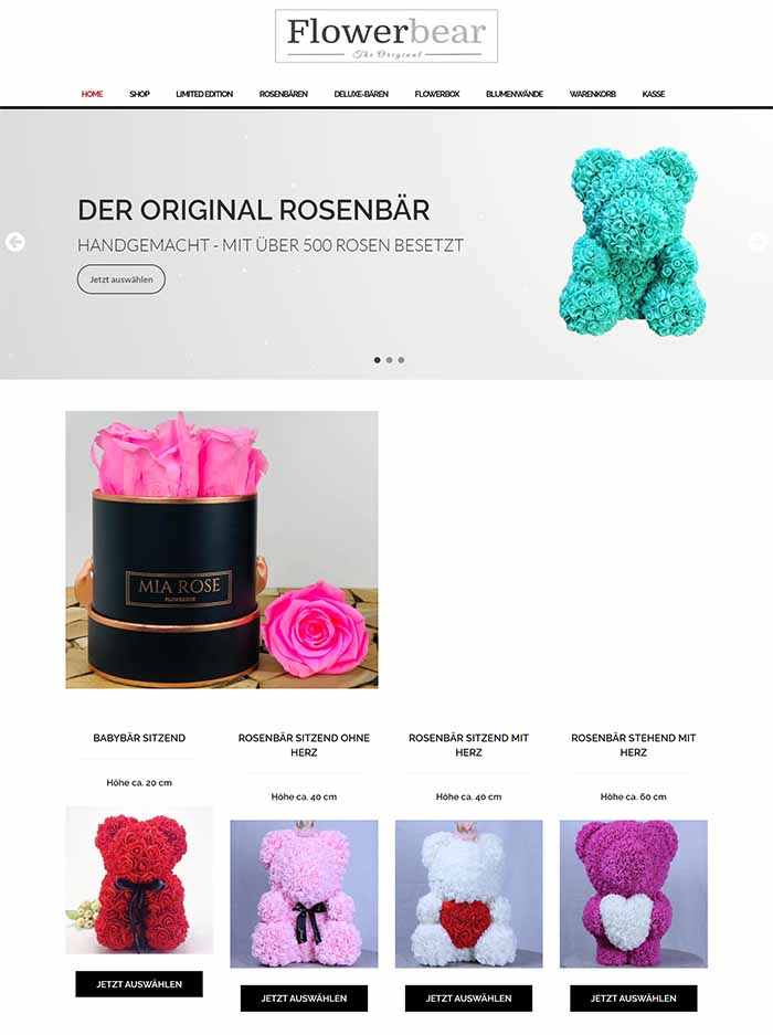 Flowerbear - Original Rosenbär
