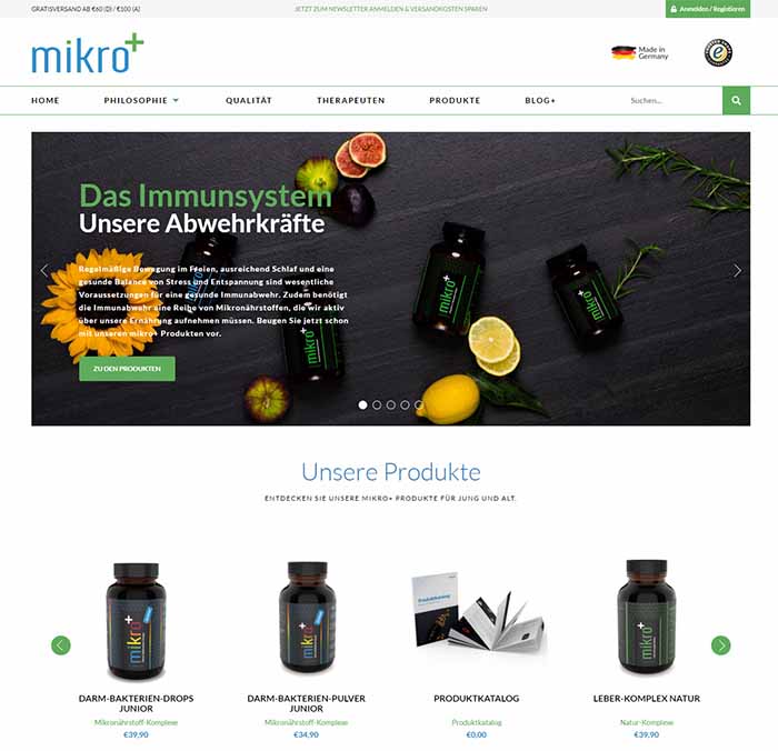 mikro+ Nahrungsergänzung Onlineshop
